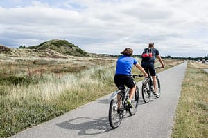 Fahrradweg in den Dünen Dänemark